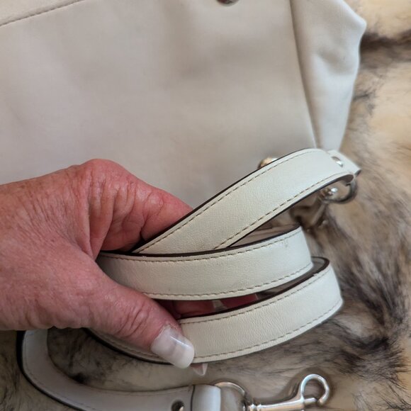 Coach Hampton -F13811 White Leather Satchel - Picture 15 of 15